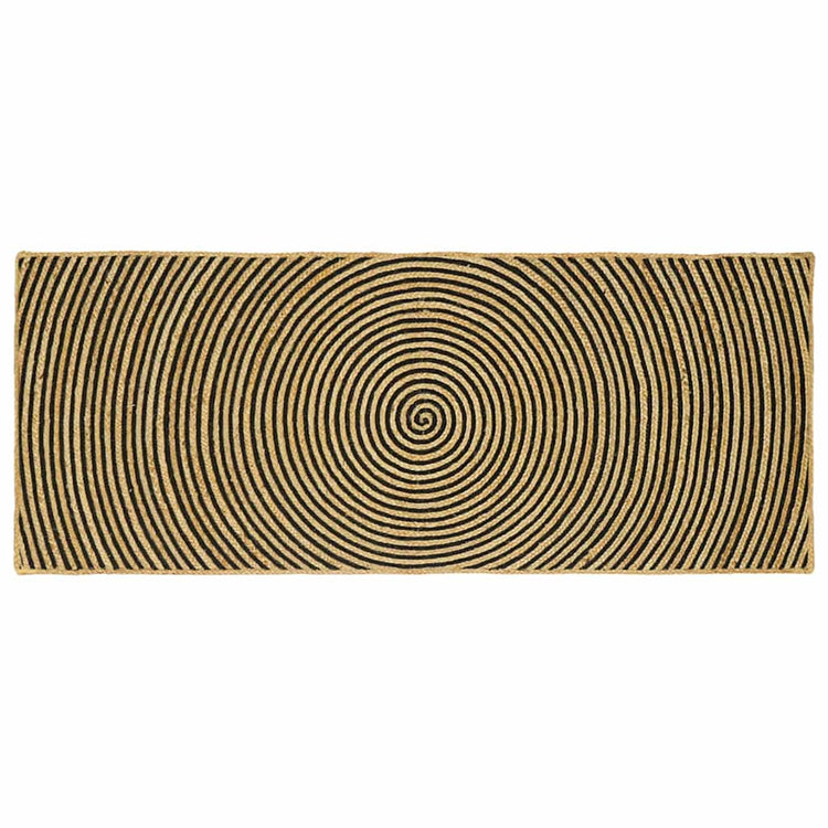 Vidaxx Teppich Natur und Schwarz 80 x 200 cm Jute