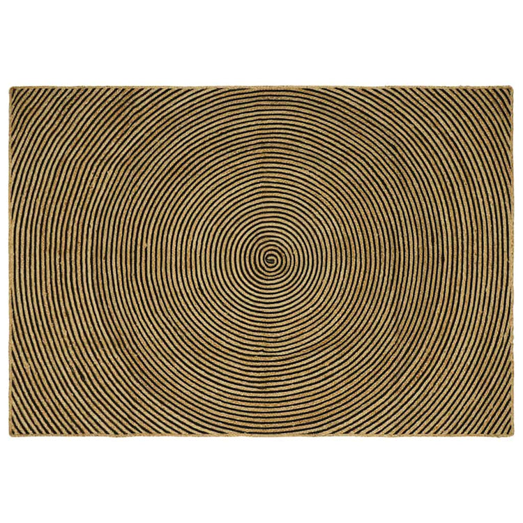 Vidaxx Teppich Natur und Schwarz 160 x 230 cm Jute