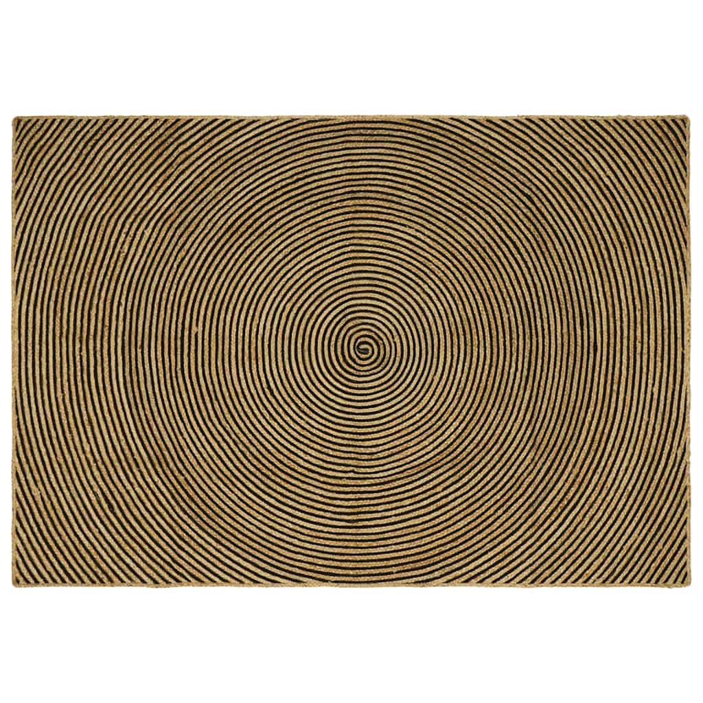 Vidaxx Teppich Natur und Schwarz 200 x 290 cm Jute