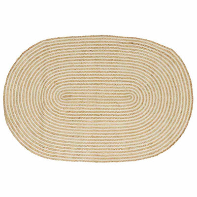 Vidaxx Teppich Natur und Weiß 122 x 183 cm Jute