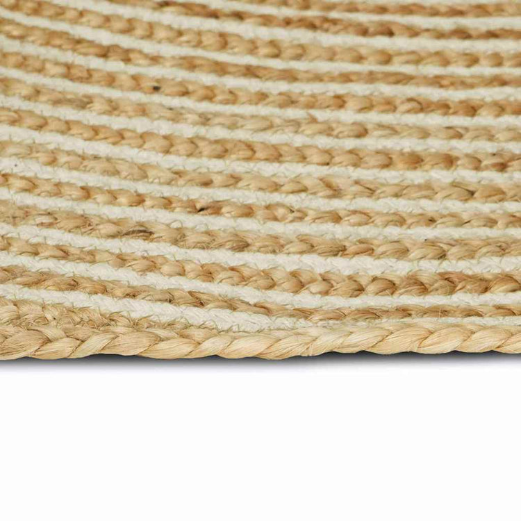Vidaxx Teppich Natur und Weiß 152 x 245 cm Jute