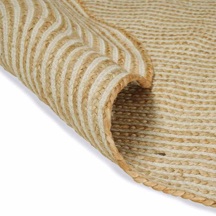 Vidaxx Teppich Natur und Weiß 152 x 245 cm Jute