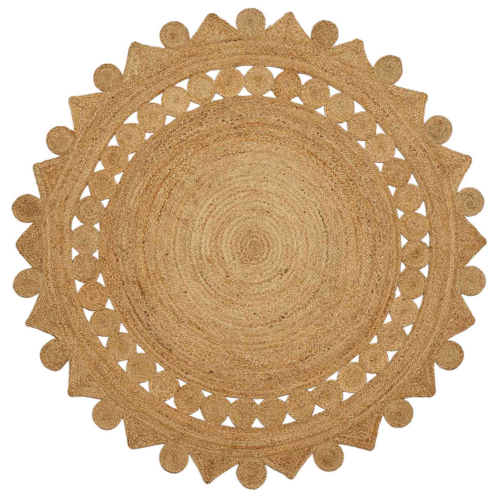 Vidaxx Teppich braun ø 180 cm Jute
