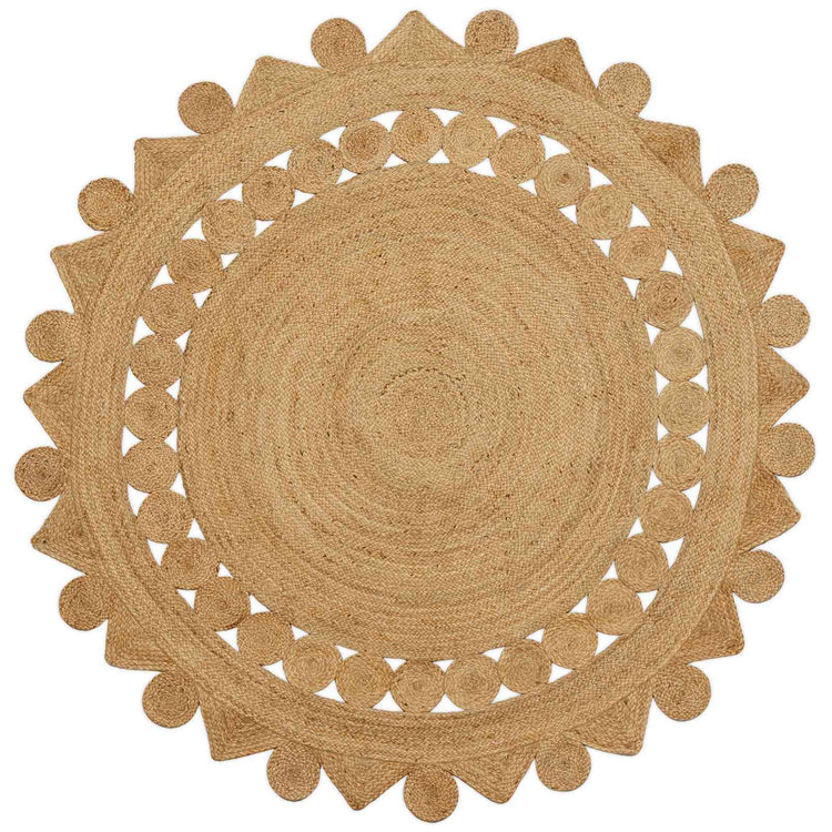 Vidaxx Teppich braun ø 240 cm Jute
