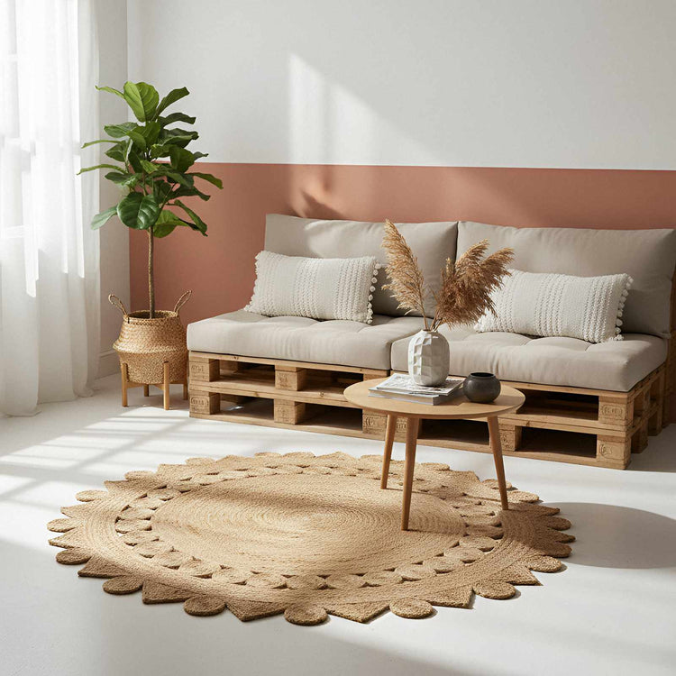 Vidaxx Teppich braun ø 240 cm Jute