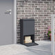 Vidaxl Paketeinsatzbox mit Aufbewahrung Anthrazit 44 x 22 x 82 cm Stahl