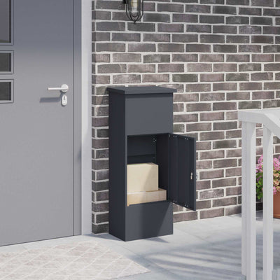 Vidaxx Paketeinsatzbox mit Schloss Anthrazit 44,5 x 29 x 110,5 cm Stahl