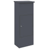 Vidaxx Paketeinsatzbox mit Schloss Anthrazit 44,5 x 29 x 110,5 cm Stahl