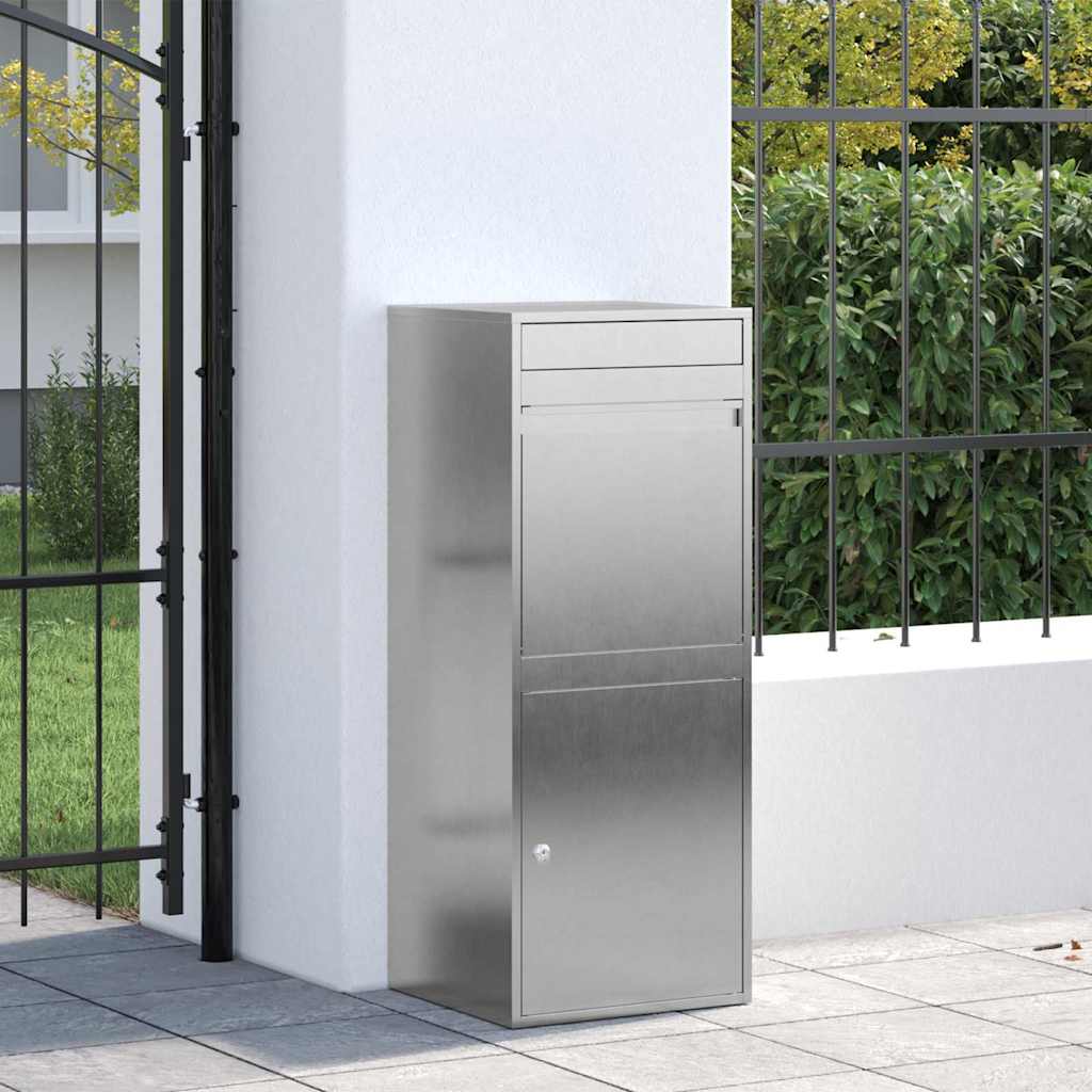 Vidaxx Paketbeilagebox Silber 47,5 x 38 x 59 cm Edelstahl