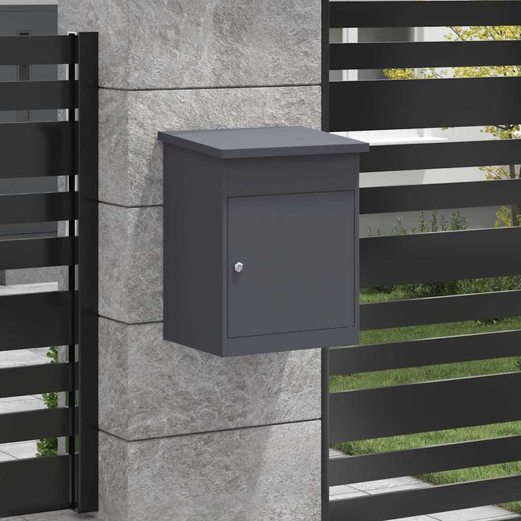 Vidaxx Paketeinsatzbox mit Aufbewahrung Anthrazit 47,5 x 38 x 59 cm Stahl
