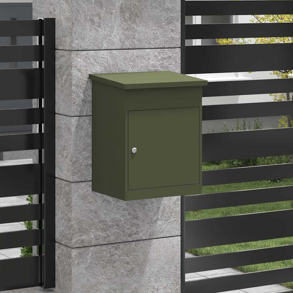 Vidaxx Paketeinsatzbox mit Aufbewahrung olivgrün 47,5 x 38 x 59 cm Stahl
