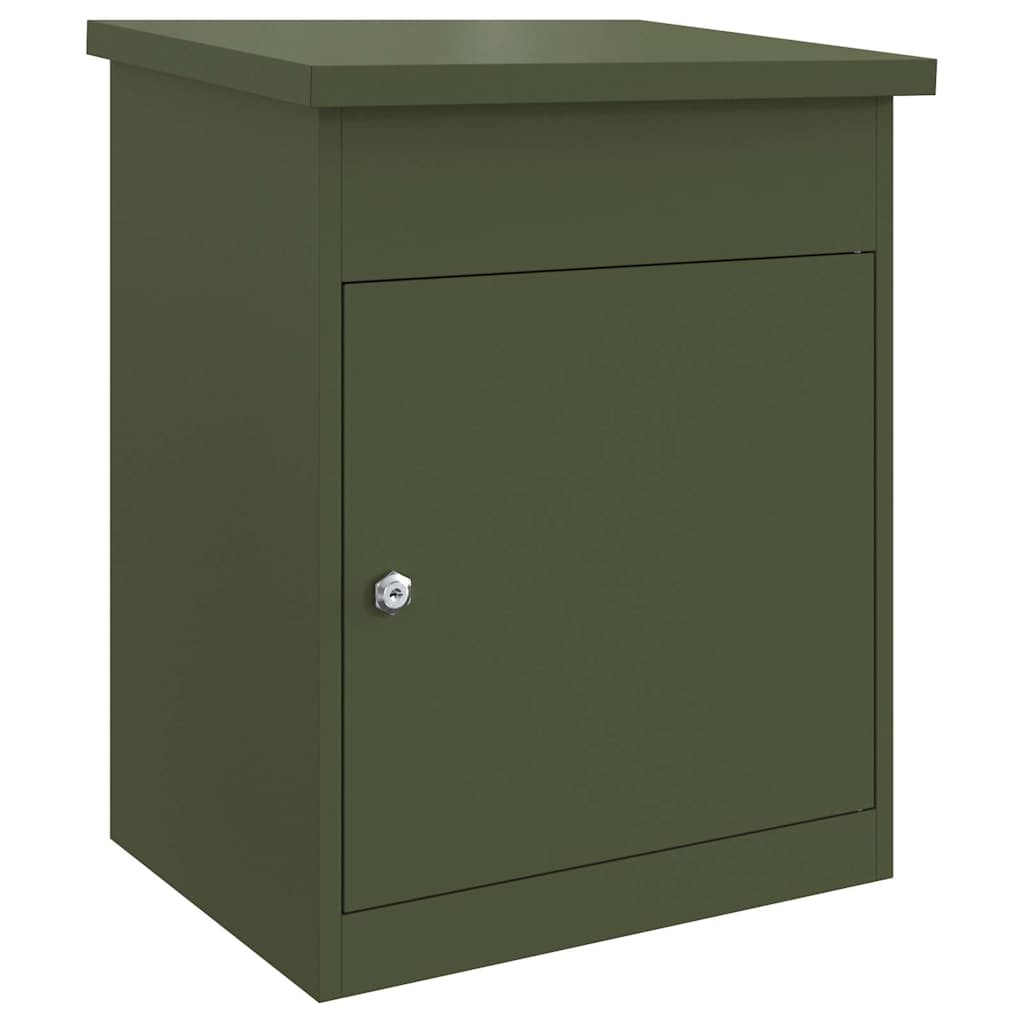 Vidaxx Paketeinsatzbox mit Aufbewahrung olivgrün 47,5 x 38 x 59 cm Stahl