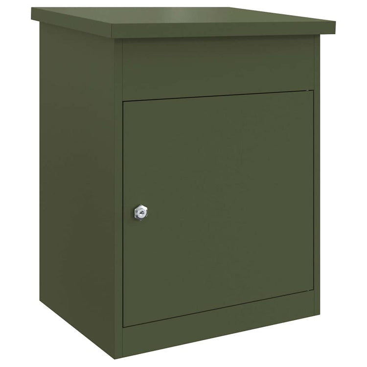 Vidaxx Paketeinsatzbox mit Aufbewahrung olivgrün 47,5 x 38 x 59 cm Stahl