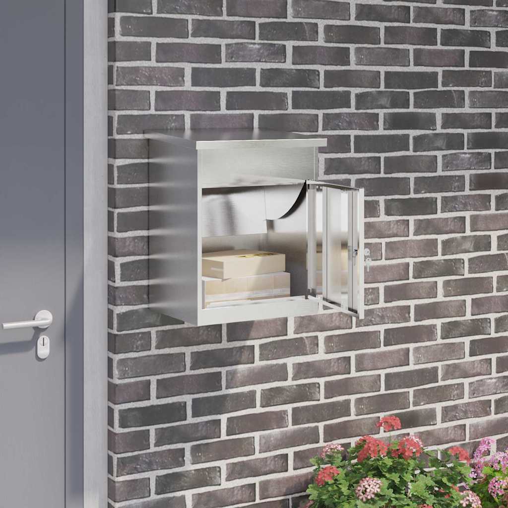 Vidaxx Paketbeilagebox Silber 47,5 x 38 x 59 cm Edelstahl