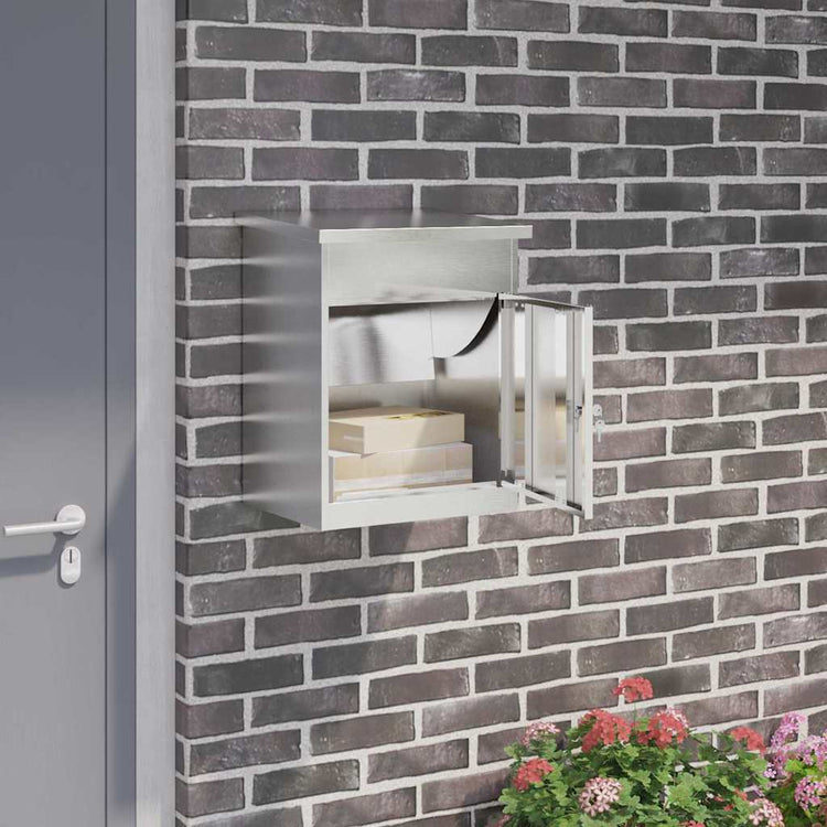 Vidaxx Paketbeilagebox Silber 47,5 x 38 x 59 cm Edelstahl
