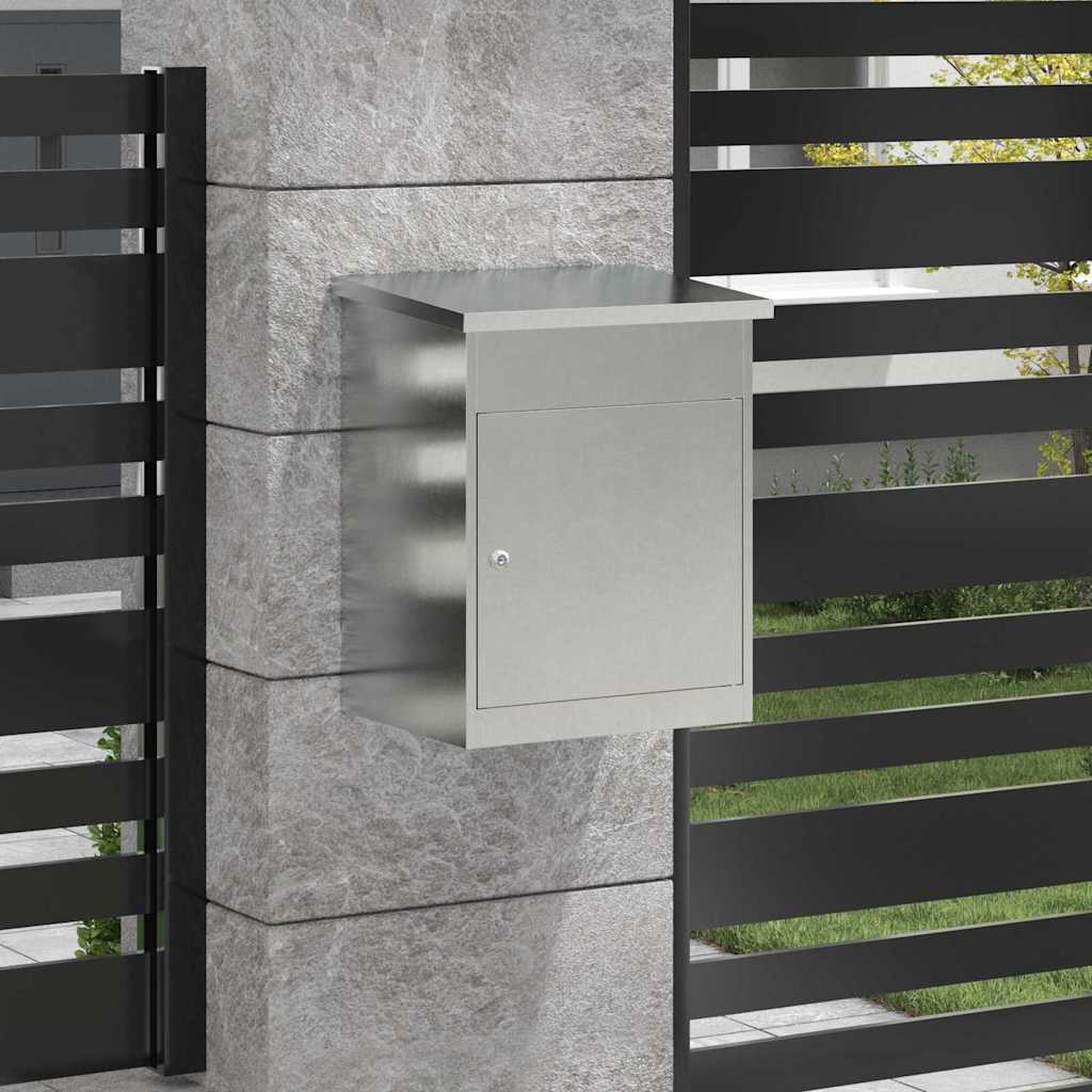 Vidaxx Paketbeilagebox Silber 47,5 x 38 x 59 cm Edelstahl
