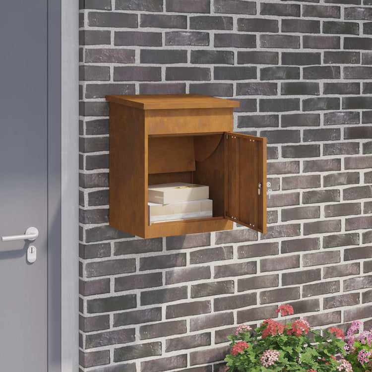 Vidaxl Paketbeilagebox rostig 47,5 x 38 x 59 cm Cortenstahl