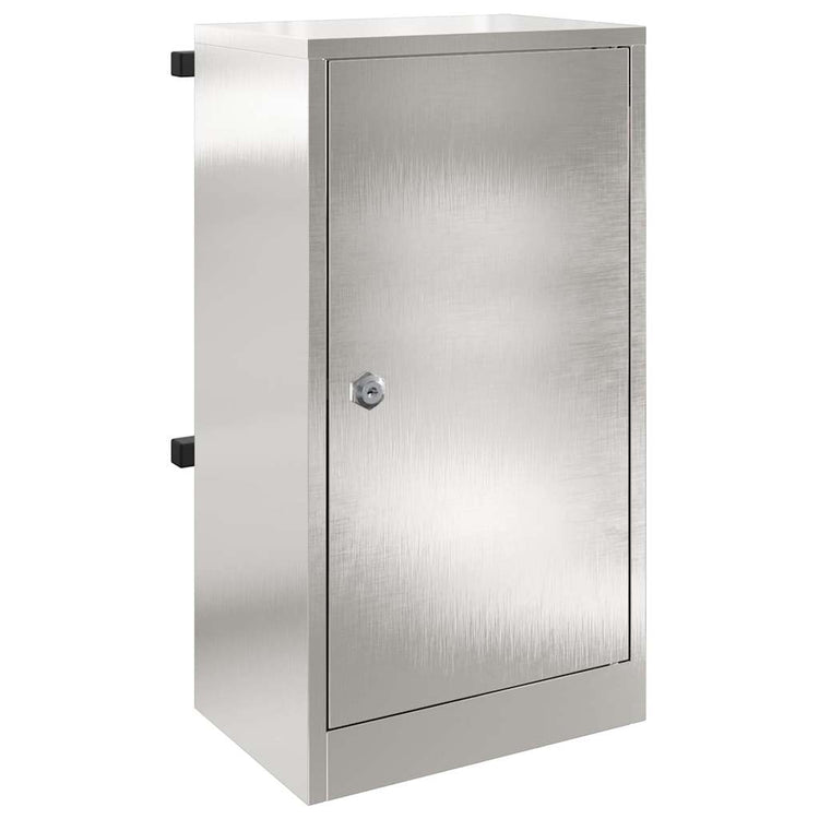 Vidaxx Briefkasten mit Aufbewahrung Silber 30 x 20 x 55 cm Edelstahl
