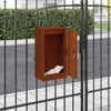 Vidaxx Briefkasten mit Aufbewahrung aus rostigem 30 x 20 x 55 cm Cortenstahl