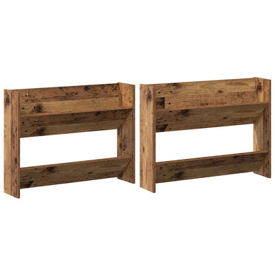 Vidaxl Schuhschrank 2 Stk. Altholz 80 x 18 x 60 cm verarbeitetes Holz