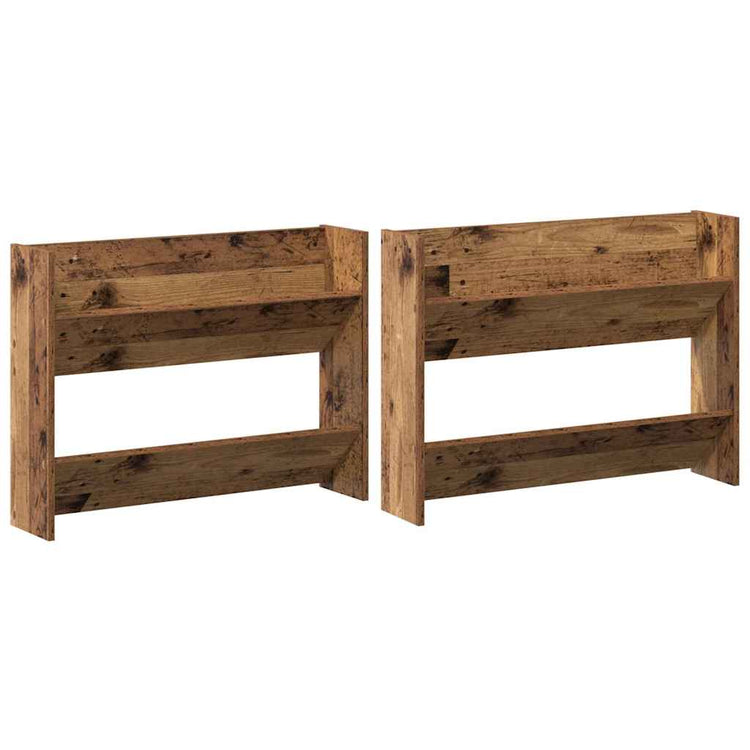 Vidaxl Schuhschrank 2 Stk. Altholz 80 x 18 x 60 cm verarbeitetes Holz