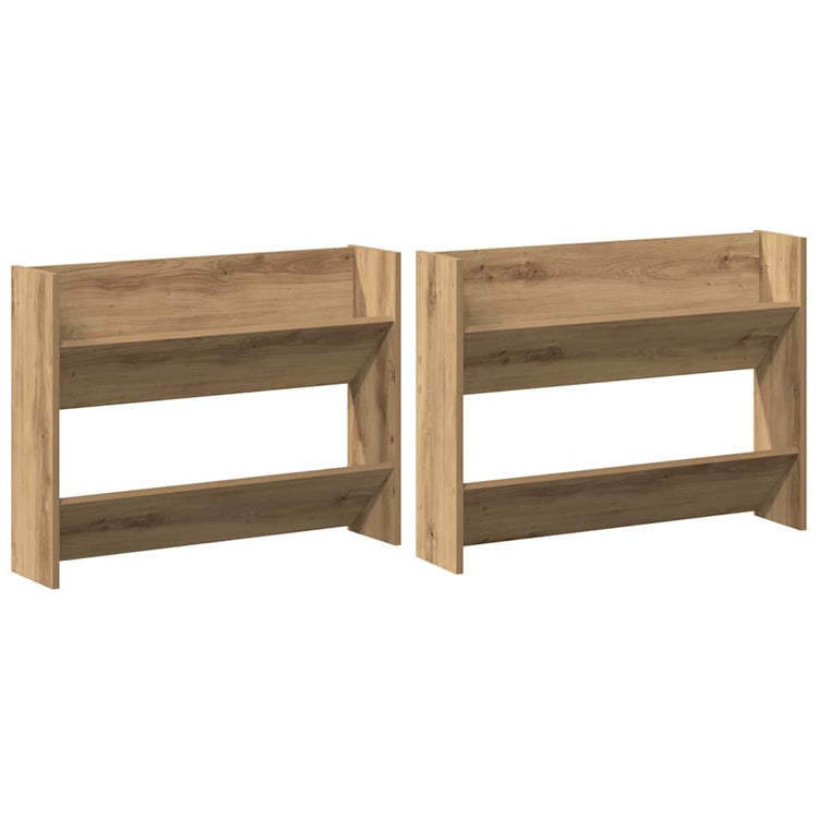 VidaXL Schuhschrank 2 Stk. Artisan Eiche 85 x 18 x 90 cm Holzwerkstoff