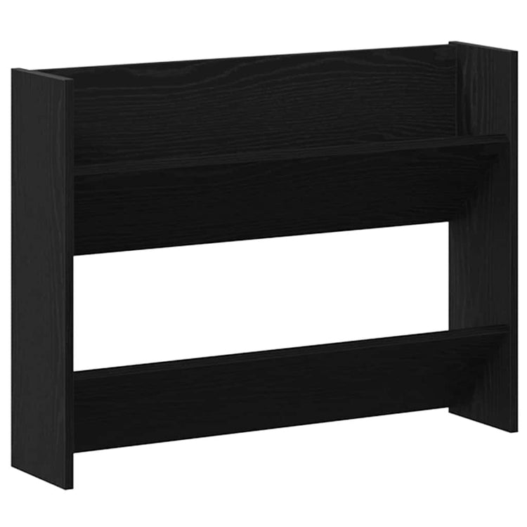 Vidaxx Schuhschrank mit Regal Eiche schwarz 85 x 18 x 90 cm lackiertes Holz