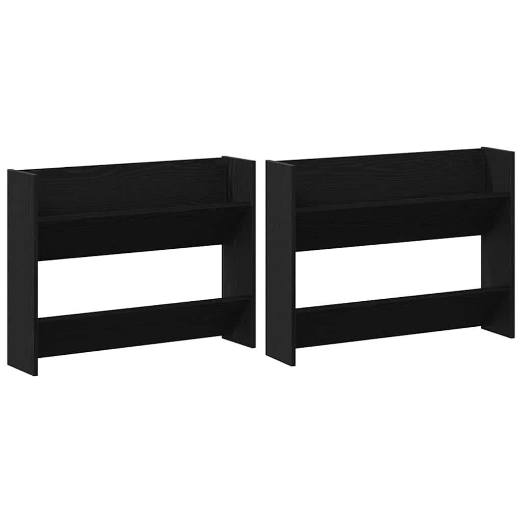 Vidaxx Schuhschrank 2 Stk. Schwarze Eiche 85 x 18 x 90 cm Holzwerkstoff