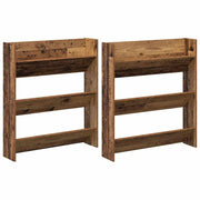 VidaXL Schuhschrank 2 Stk. Altholz 85 x 18 x 90 cm verarbeitetes Holz - afbeelding 2