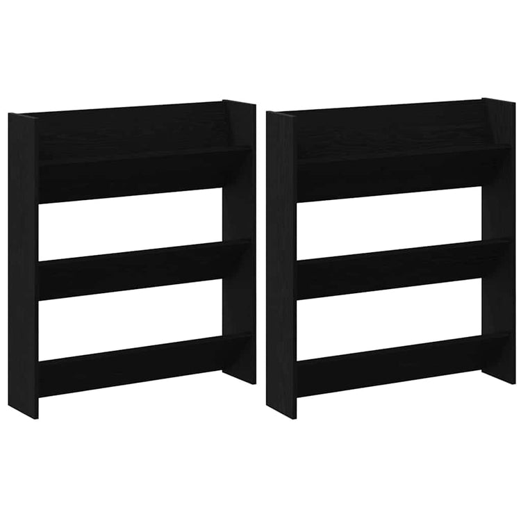 Vidaxx Schuhschrank 2 Stk. Schwarze Eiche 85 x 18 x 90 cm Holzwerkstoff