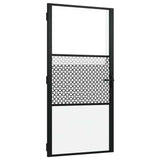 VidaXL Glastür Laubsägewerk Schwarz 76 x 3,5 x 201,5 cm Aluminium - afbeelding 2