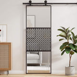 Vidaxx Glastür Durchbruch schwarz 90 x 2 x 205 cm Aluminium - afbeelding 3