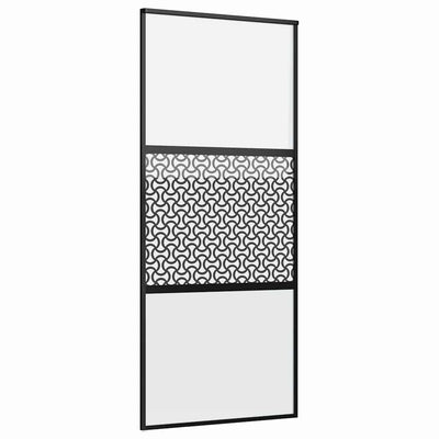 Vidaxx Glastür Durchbruch schwarz 90 x 2 x 205 cm Aluminium