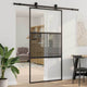 Vidaxx Glastür Durchbruch schwarz 90 x 2 x 205 cm Aluminium