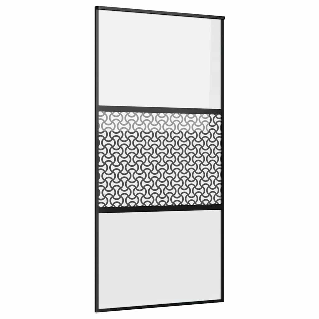 Vidaxx Glastür Durchbruch schwarz 90 x 2 x 205 cm Aluminium