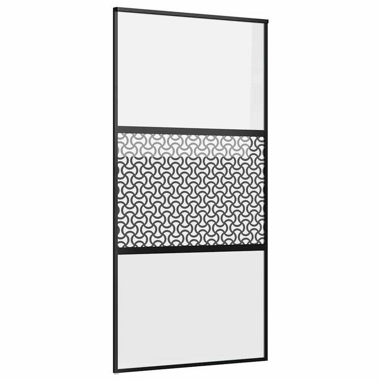 Vidaxx Glastür Durchbruch schwarz 90 x 2 x 205 cm Aluminium