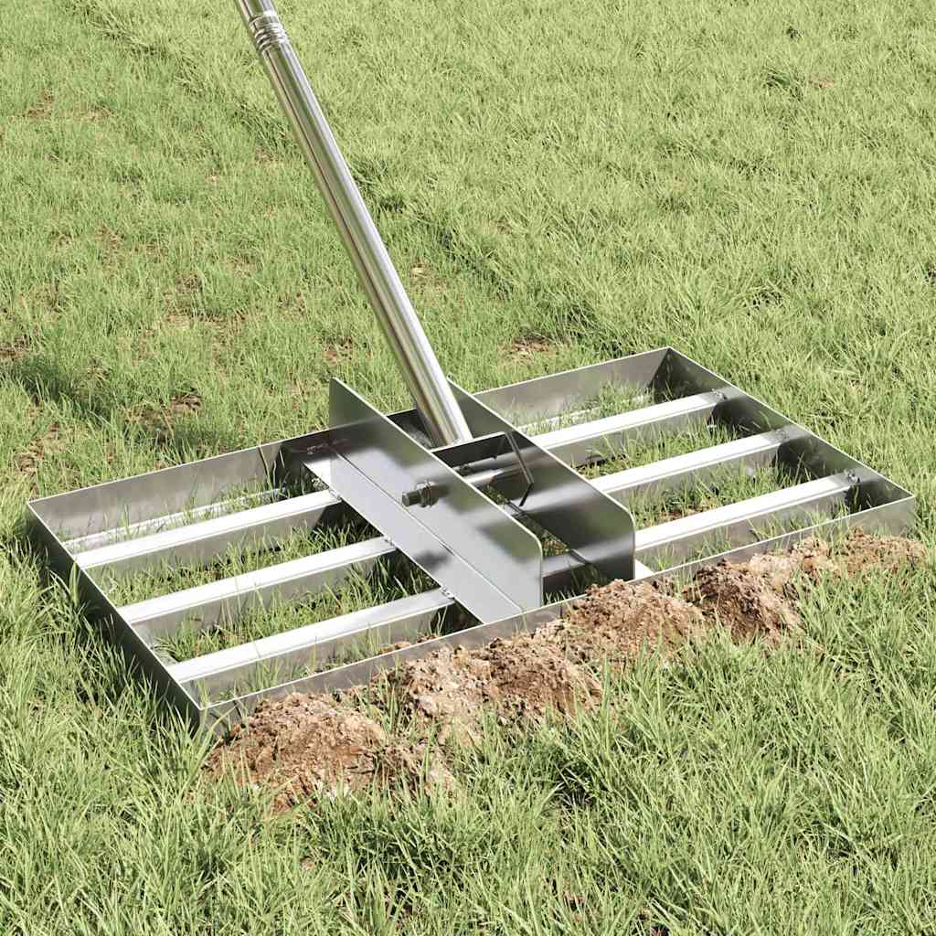 Vidaxx Gartenrechen Silber 45 x 25 x 200 cm Edelstahl