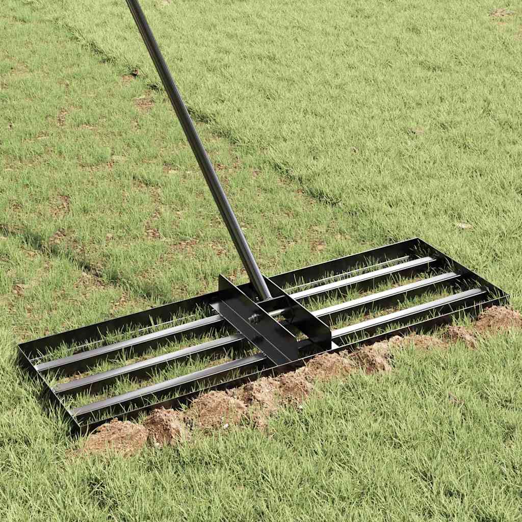 Vidaxx Ersatzkopf für Gartenrechen aus schwarz pulverbeschichtetem Stahl