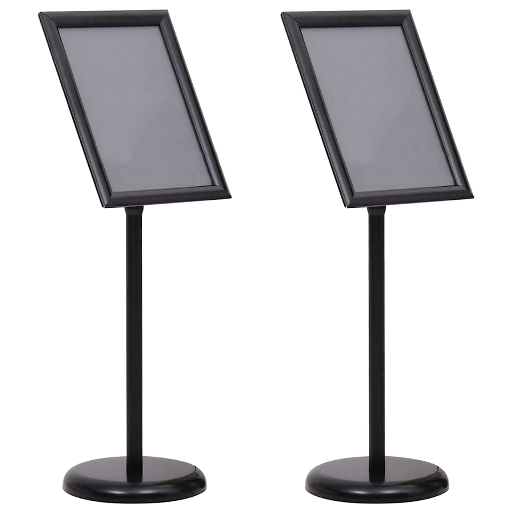 Vidaxx Posterständer 2 Stück schwarz 32,7 x 24 x 108 cm Aluminium