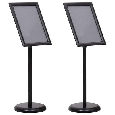 Vidaxx Posterständer 2 Stück schwarz 32,7 x 24 x 108 cm Aluminium