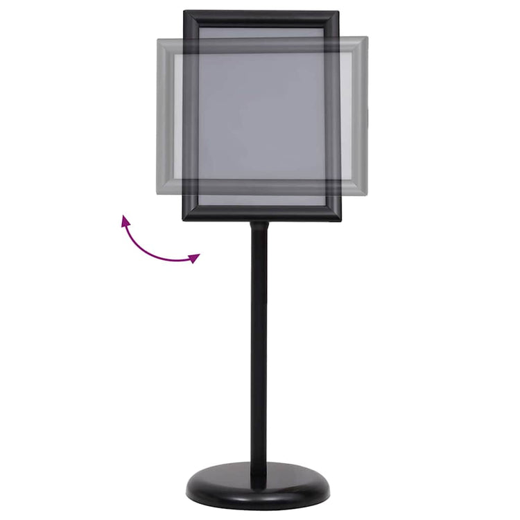 Vidaxx Posterständer 2 Stück schwarz 32,7 x 24 x 108 cm Aluminium