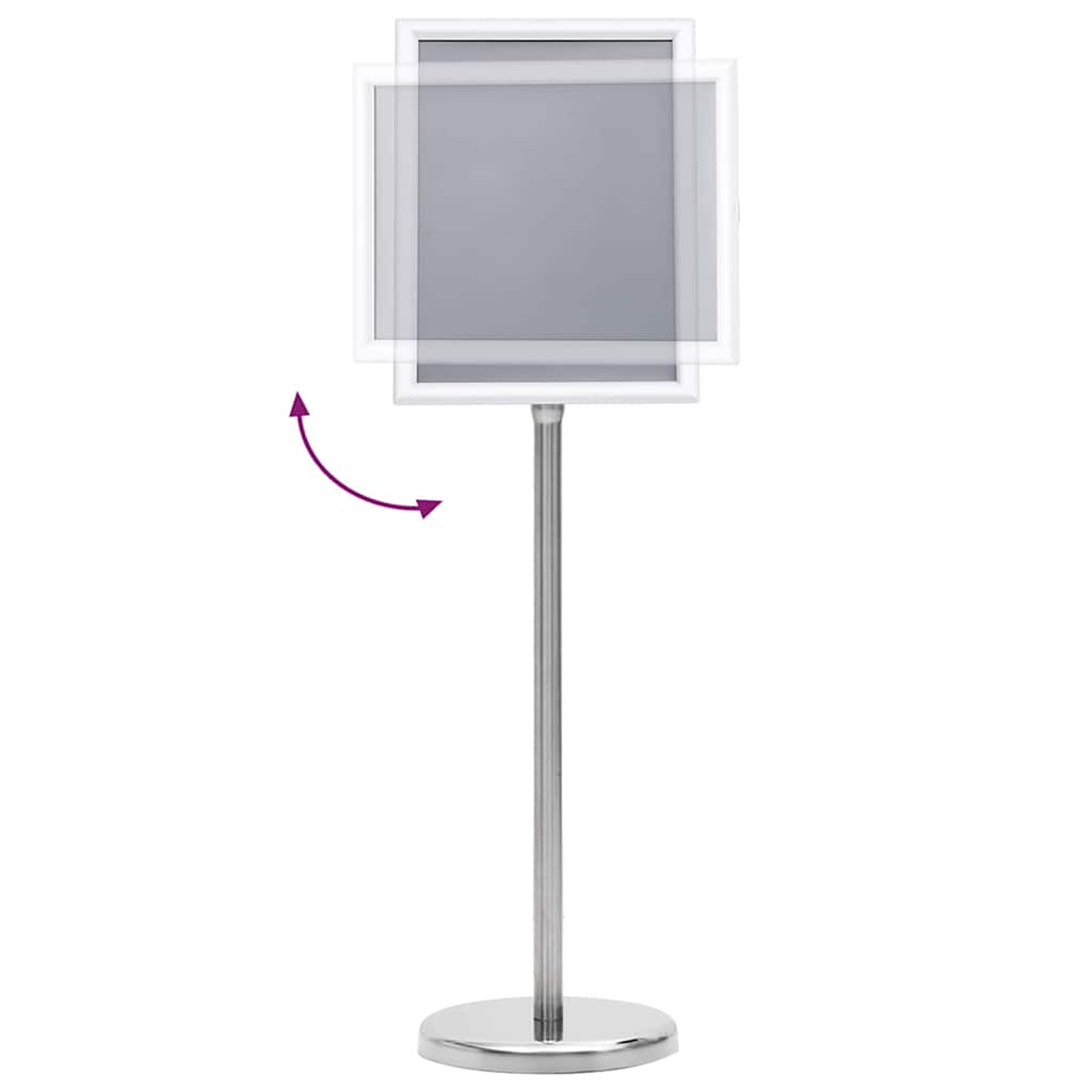 Vidaxx Posterständer 2 Stück Silber 32,7 x 24 x 108 cm Aluminium