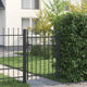 Vidaxx Zauntor mit Schloss grau 103 x 175 cm pulverbeschichteter Stahl