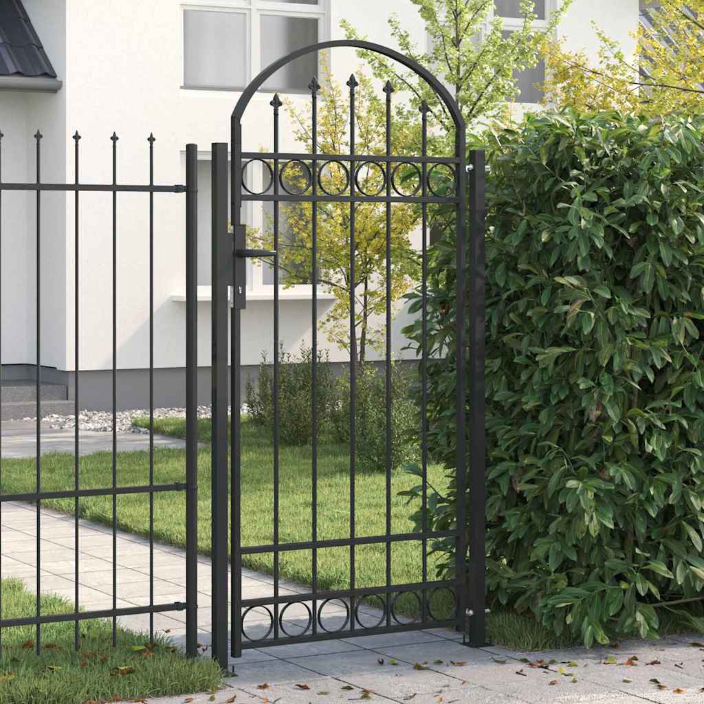 Vidaxl Zaunpfosten mit Schloss grau 200 x 88 x 14 cm Stahl