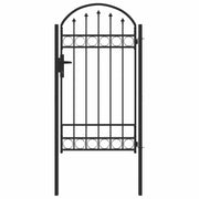 Vidaxx Zauntor mit Schloss grau 100 x 175 cm pulverbeschichteter Stahl - afbeelding 2