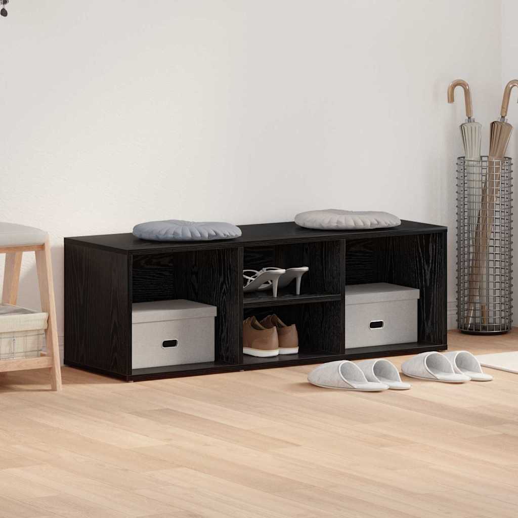Vidaxl Schuhbank, schwarze Eiche, 102 x 35 x 35 cm, Holzwerkstoff