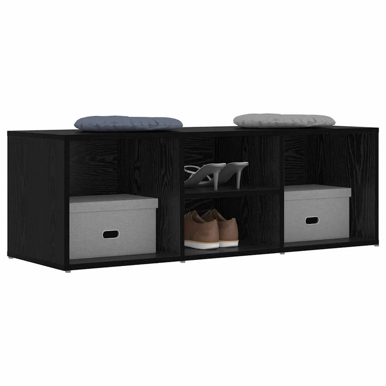 Vidaxl Schuhbank, schwarze Eiche, 102 x 35 x 35 cm, Holzwerkstoff