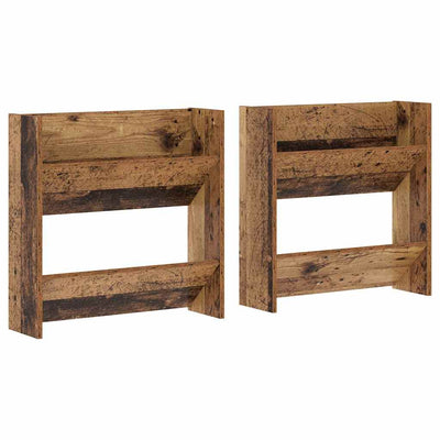 VidaXL Schuhschrank 2 Stk. Altholz 60 x 18 x 60 cm verarbeitetes Holz