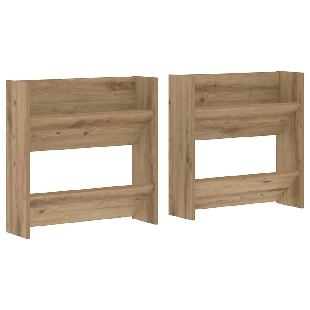 VidaXL Schuhschrank 2 Stk. Artisan Eiche 60 x 18 x 60 cm Holzwerkstoff