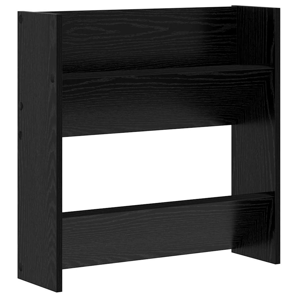 VidaXL Schuhschrank mit Regal schwarz Eiche 60 x 18 x 60 cm Holzwerkstoff